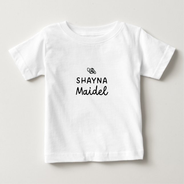 T-shirt Pour Bébé Shayna Maidel Yiddish (Devant)