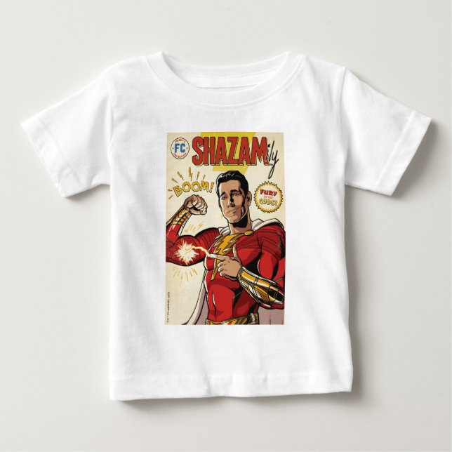 T-shirt Pour Bébé SHAZAM ! Furie des dieux | Housse de bande dessiné (Devant)