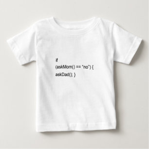 T-shirt Pour Bébé si AskMom égale l'aucun, AskDad