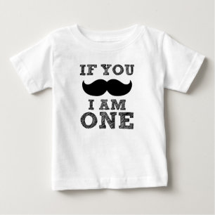 T-shirt Pour Bébé Si vous Moustache, je suis UN drôle d'anniversaire