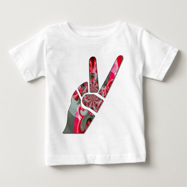 T-shirt Pour Bébé Signe de paix à la main (Devant)