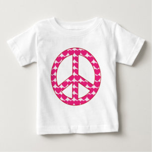 T-shirt Pour Bébé Signe de paix de coeur