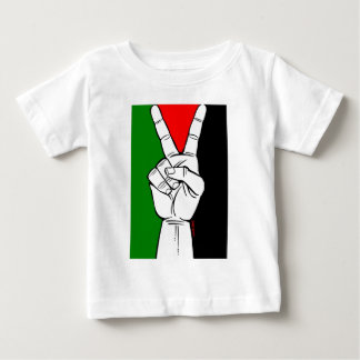 T-SHIRT POUR BÉBÉ SIGNE DE PAIX DE DRAPEAU DE LA PALESTINE