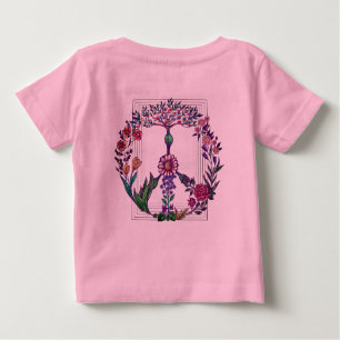 T-shirt Pour Bébé Signe de paix florale simple puissance de fleur ro