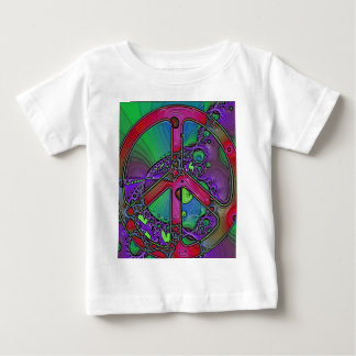 T-shirt Pour Bébé signe de paix psychédélique