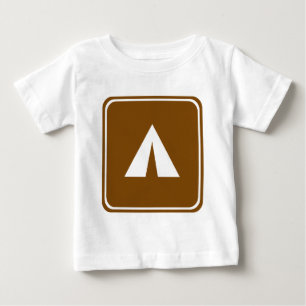 T-shirt Pour Bébé Signe de route de camping