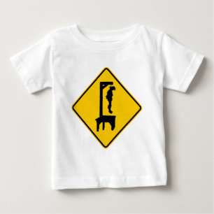 T-shirt Pour Bébé Signe de route de potence en avant