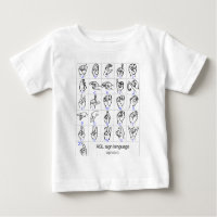 SIGNE LANGUE ALPHABET chemise bébé
