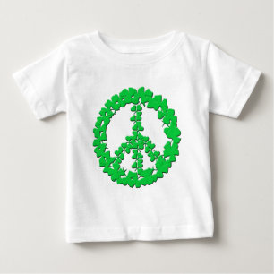 T-shirt Pour Bébé Signes de paix shamrocks