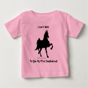 T-shirt Pour Bébé Silhouette du Cheval sanglant