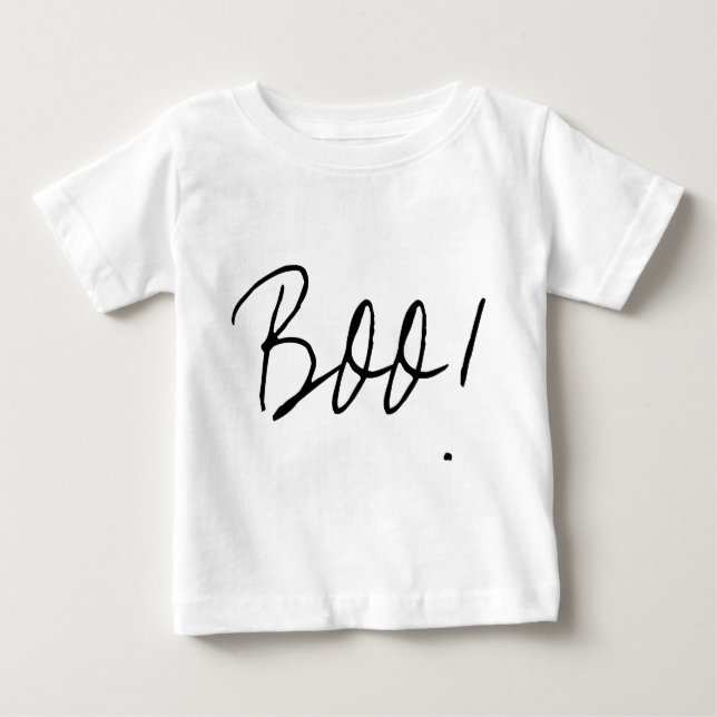 T-shirt Pour Bébé simple déclaration Boo ! pour Halloween (Devant)