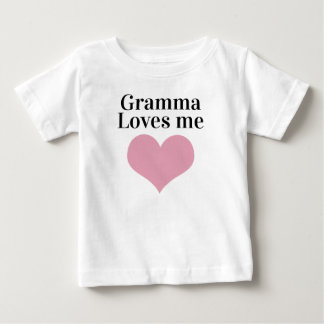 T-shirt Pour Bébé Simple gramma m'aime bébé chemise