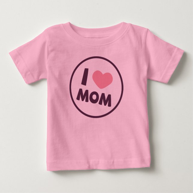 T-shirt Pour Bébé Simple I Love Maman's Day | Bodysuit (Devant)