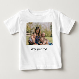 T-shirt Pour Bébé simple minimum ajouter votre texte photo noël T-S