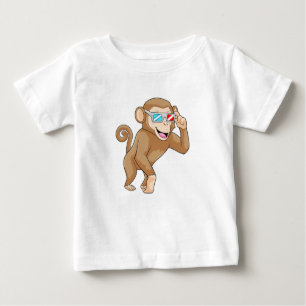 T-shirt Pour Bébé Singe avec lunettes