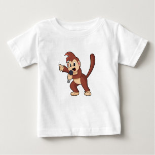 T-shirt Pour Bébé Singe comme Singe avec Microphone.PNG