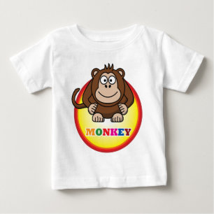 T-shirt Pour Bébé Singe de bande dessinée
