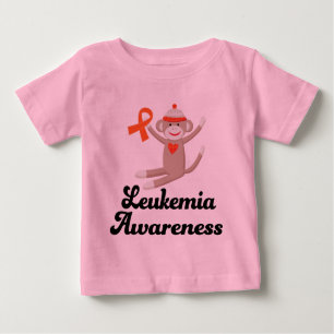 T-shirt Pour Bébé Singe de chaussette de conscience de leucémie