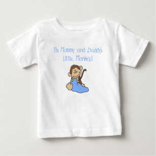 T-shirt Pour Bébé Singe de garçon de maman et de papa