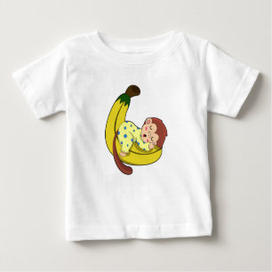 T-shirt Pour Bébé Singe dormant dans le pyjama