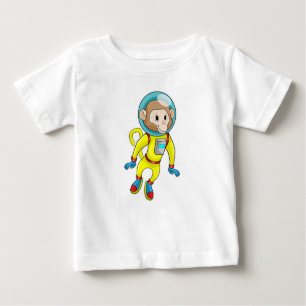 T-shirt Pour Bébé Singe en astronaute