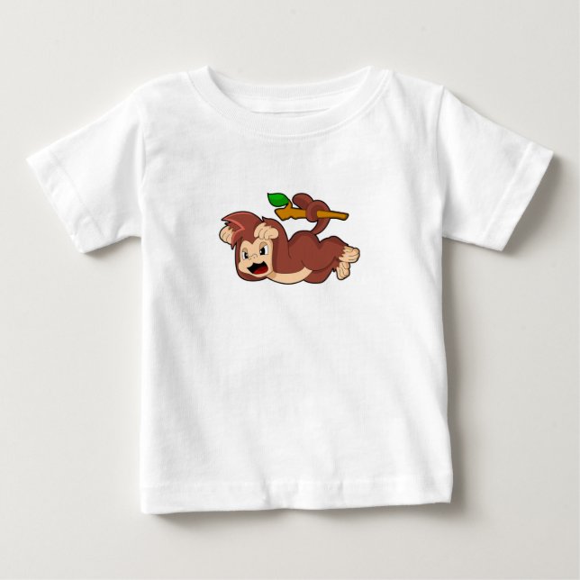 T-shirt Pour Bébé Singe rugissant (Devant)