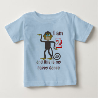 T-shirt Pour Bébé Singes dansants, 2e anniversaire, personnalisation