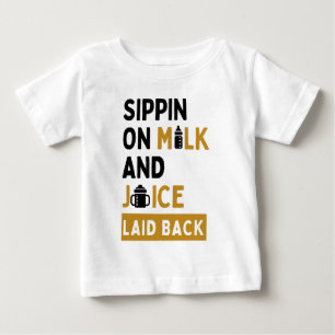 T-shirt Pour Bébé Sippin sur Milk & Juice Hip hop fête d'anniversair