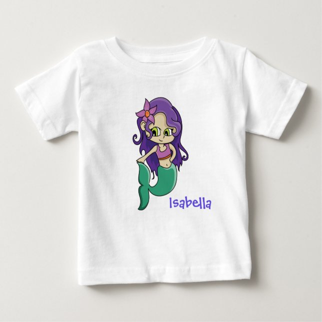 T-shirt Pour Bébé Sirène (Devant)