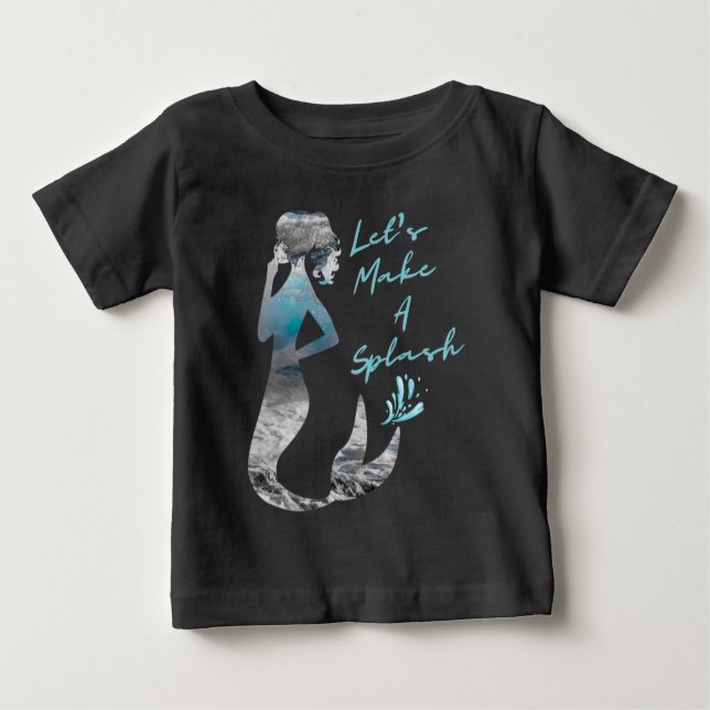 T-shirt Pour Bébé Sirène de l'océan Faisons des éclaboussures (Devant)