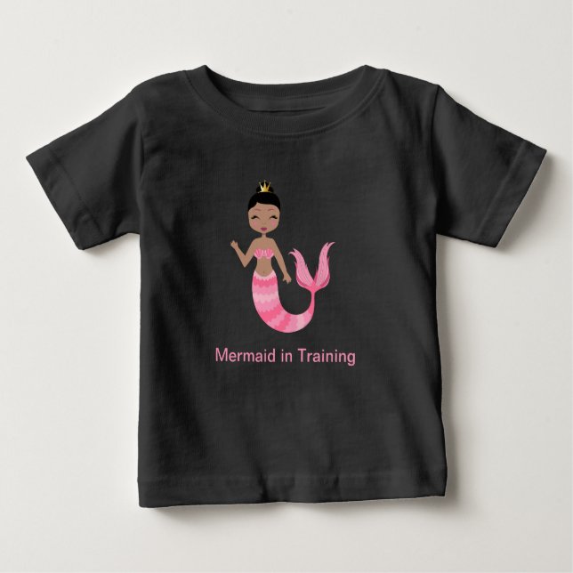 T-shirt Pour Bébé Sirène rose en formation (Devant)