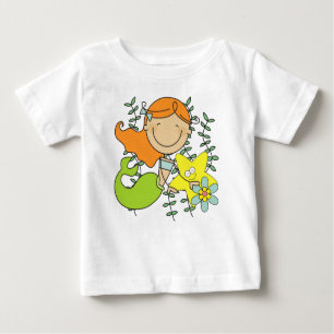 T-shirt Pour Bébé Sirène rousse