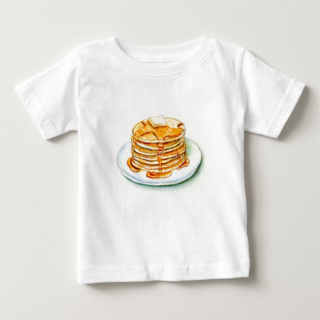 T-shirt Pour Bébé Sirop d'érable et crêpes (Devant)