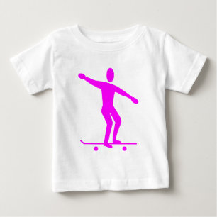 T-shirt Pour Bébé Skateboard - Magenta