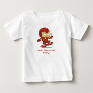 T-shirt Pour Bébé Skateboardeur Iron Man Ridicule - Calibrer pour le
