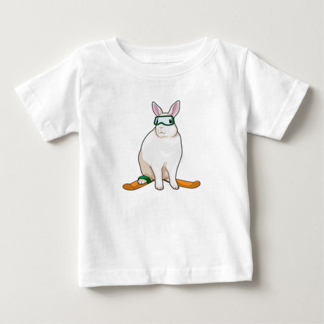 T-shirt Pour Bébé Ski Bunny Skier (Devant)