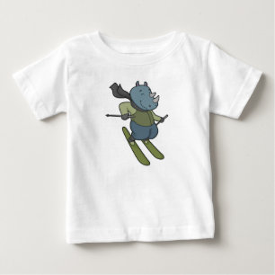 T-shirt Pour Bébé Ski de Rhino