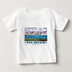 T-shirt Pour Bébé Skyline San Diego