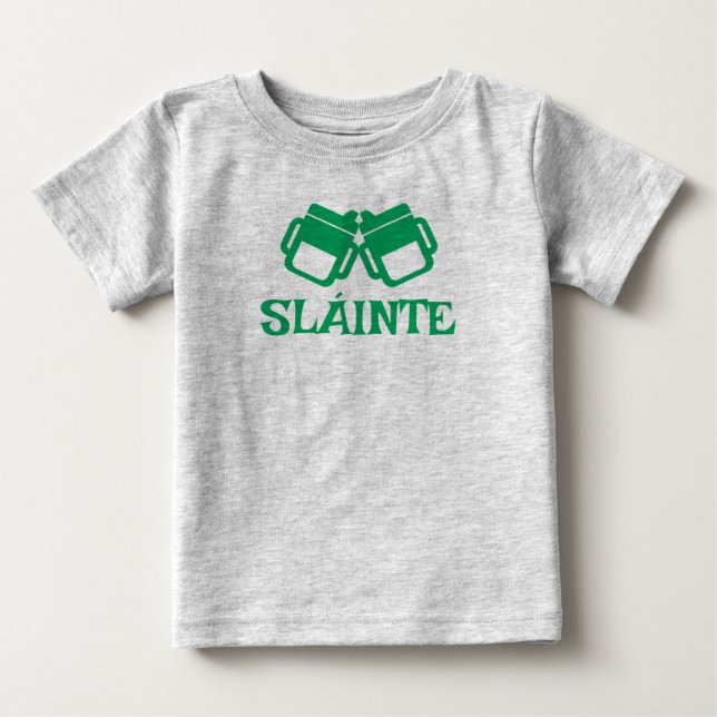 T-shirt Pour Bébé SLÁINTE gobelet gris tee (Devant)