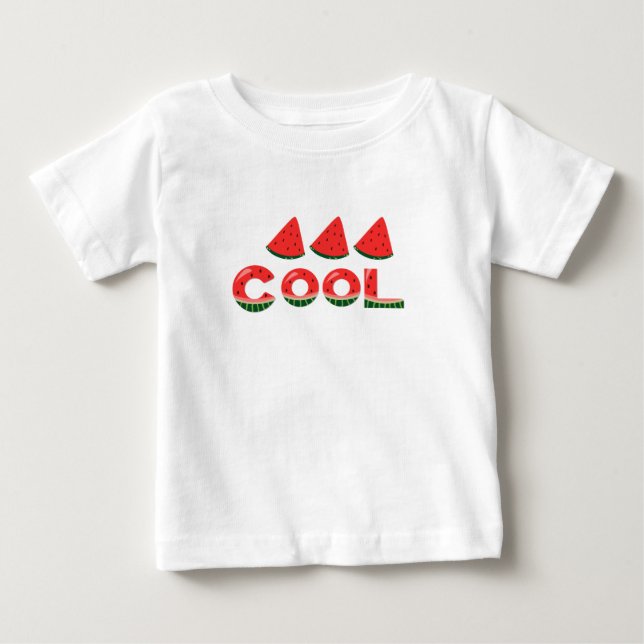 T-shirt Pour Bébé Slides d'été Watermelon mignon (Devant)