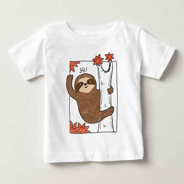 T-shirt Pour Bébé Sloth baby (Devant)