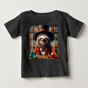 T-shirt Pour Bébé Sloth Mad Scientifique