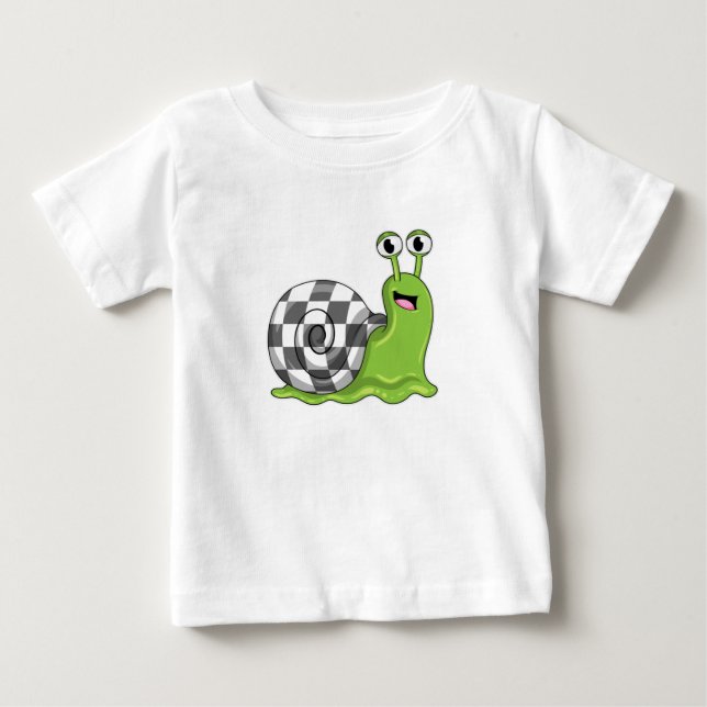 T-shirt Pour Bébé Snack aux échecs avec échiquier (Devant)