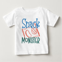 Snack Monster drôle et mignonne bébé blanc