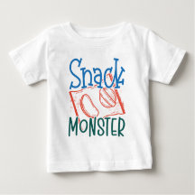 Snack Monster drôle et mignonne bébé blanc