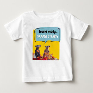 T-shirt Pour Bébé Snacks Ready, Drama Steady