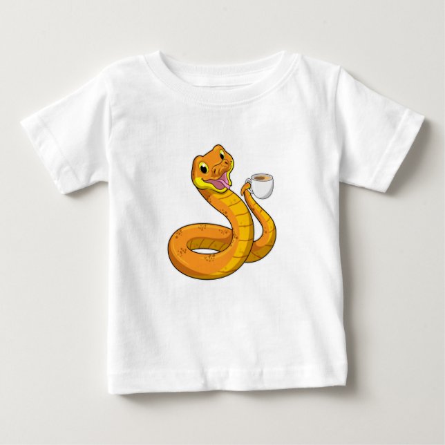 T-shirt Pour Bébé Snake with Cup (Devant)