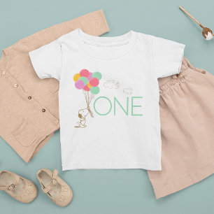 T-shirt Pour Bébé Snoopy et ballons 1er anniversaire