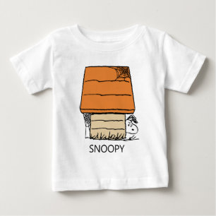 T-shirt Pour Bébé Snoopy Halloween Spider Web Doghouse