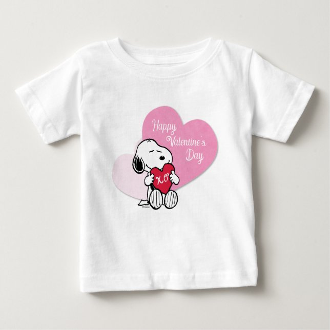 T-shirt Pour Bébé Snoopy Hugs & Kisses (Devant)